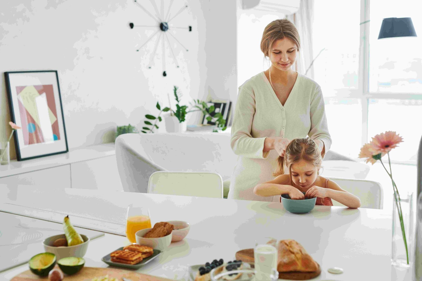 Peaceful daily routine with healthy lifestyle habits and morning wellness activities